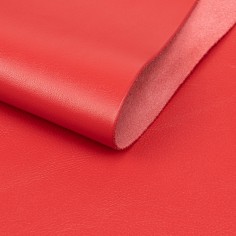 Piel Napa vacuno, color rojo, grosor 1,2 - 1,4 mm