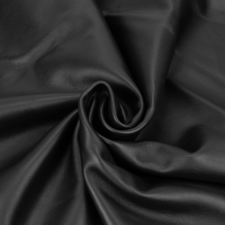 Piel Napa vacuno, color negro, grosor 1,2 - 1,4 mm
