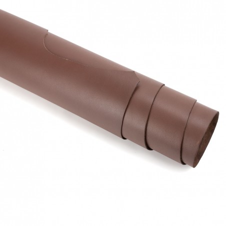 Piel Napa vacuno, color marrón brandy, grosor 1,4 - 1,6 mm