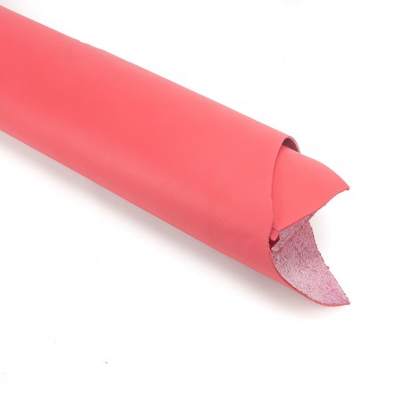 Piel Napa vacuno, color fucsia, grosor 1,4 - 1,6 mm
