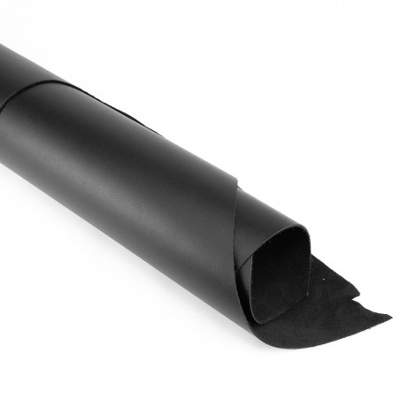 Piel napa vacuno, color negro, grosor 1,4 - 1,6 mm