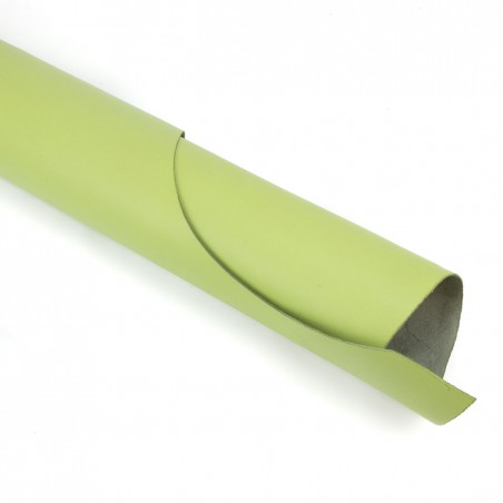 Piel Napa vacuno, color verde pistacho, grosor 1,4 - 1,6 mm