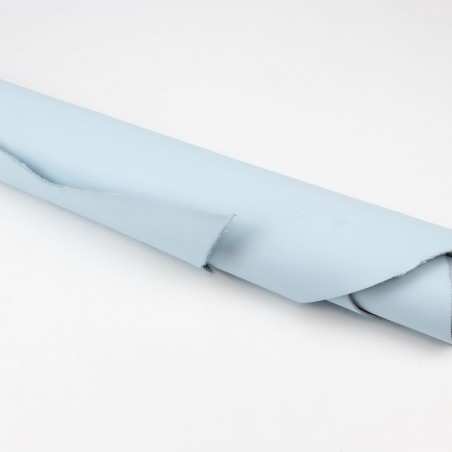 Piel Napa vacuno, color azul celeste nube, grosor 1,4 - 1,6 mm