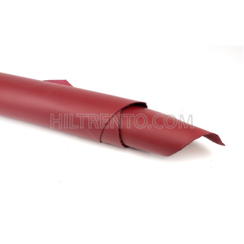 Piel Napa vacuno, color rubí, grosor 1,4 - 1,6 mm