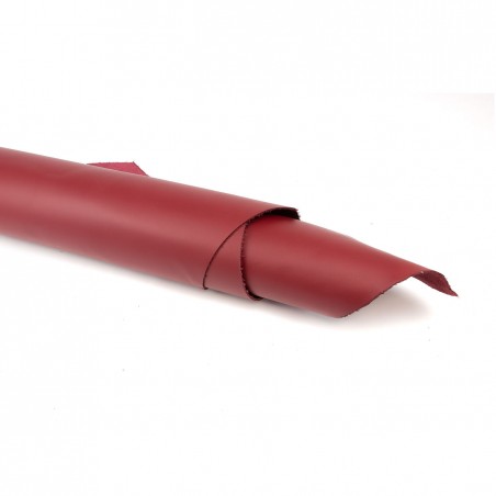 Piel Napa vacuno, color rubí, grosor 1,4 - 1,6 mm