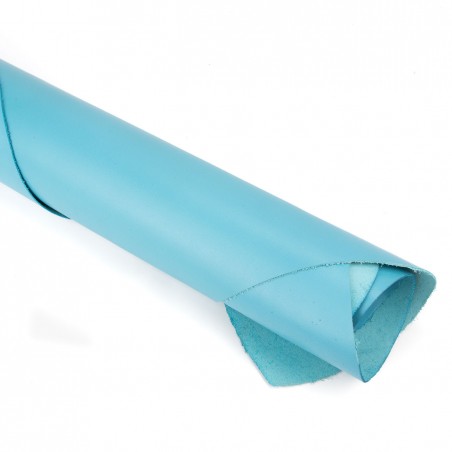 Piel Napa vacuno, color turquesa, grosor 1,4 - 1,6 mm