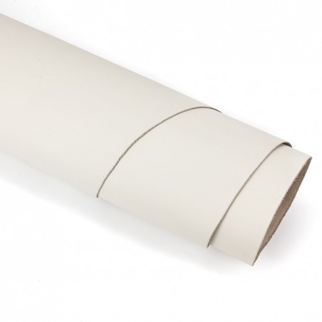 Piel Napa vacuno, color porcelana, grosor 1,4 - 1,6 mm