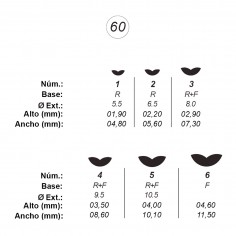 Agujas de perforar ref.60 (6 números)