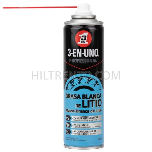 3 en Uno Grasa blanca litio - Spray 250 ml