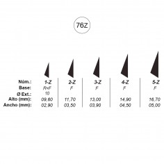 Agujas de perforar ref.76-Z (5 números)