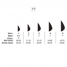 Agujas de perforar ref.77 (5 números)