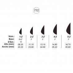 Agujas de perforar ref.77-Z (5 números)