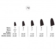 Agujas de perforar ref.79 (5 números)