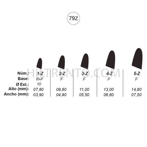 Agujas de perforar ref.79-Z (5 números)