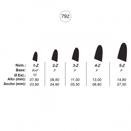 Agujas de perforar ref.79-Z (5 números)