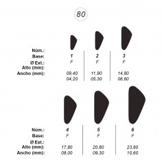 Agujas de perforar ref.80 (6 números)