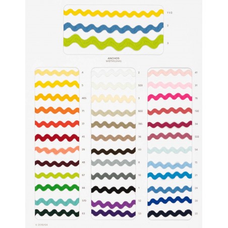 Cinta ondulina zig zag Manubens ref. 5500 de 4 mm nº 1,5 - Rollo 25 metros