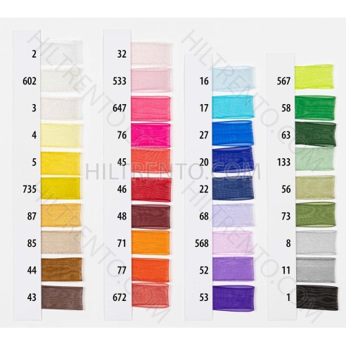 Cinta organza organdí poliamida 66 mm Manubens...