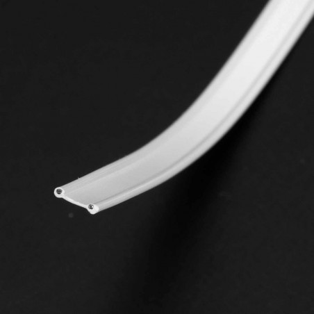 Alambre plastificado clipband 5 mm 0.57 mm 2 alambres, blanco - Bobina 600 mts