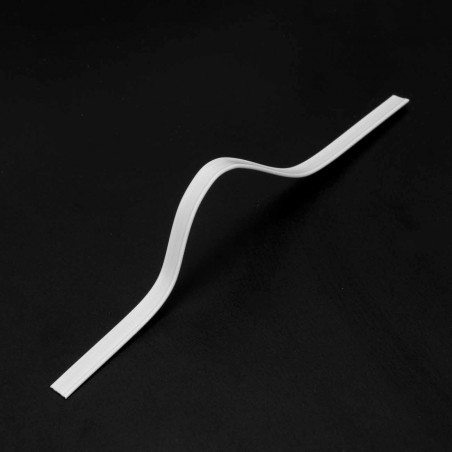 Alambre plastificado clipband 5 mm 0.57 mm 2 alambres, blanco - Bobina 600 mts
