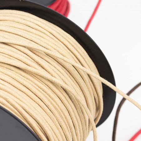 Cordón redondo ref.320 encerado algodón 3 mm  - Rollo 100 metros