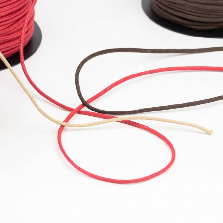 Cordón redondo ref.320 encerado algodón 3 mm  - Rollo 100 metros