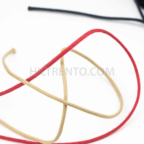 Cordón redondo ref.98 fino encerado algodón 1.8...