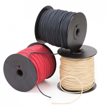 Cordón redondo ref.98 fino encerado algodón 1.8 mm - Rollo 100 metros