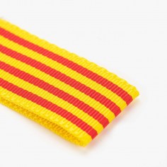 Cinta Bandera de Aragón 100% poliéster, Manubens P470 - Rollo 25 mts