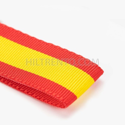 Cinta Bandera de España 100% poliéster, Manubens P470 - Rollo 25 mts