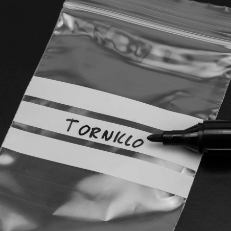 Bolsa autocierre banda escritura 16x22 cm - pack 1000 uds