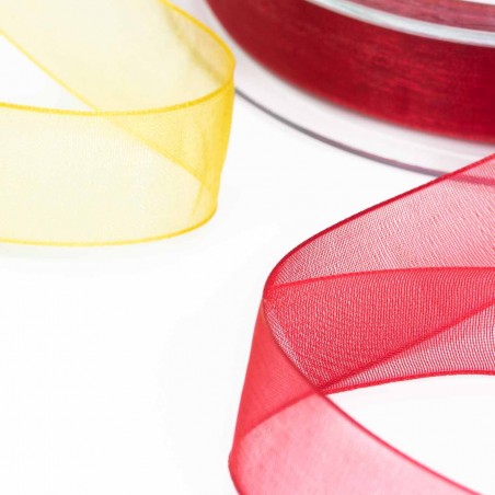 Cinta organza organdí poliamida 10 mm Manubens ref. 850 - Carrete 25 metros