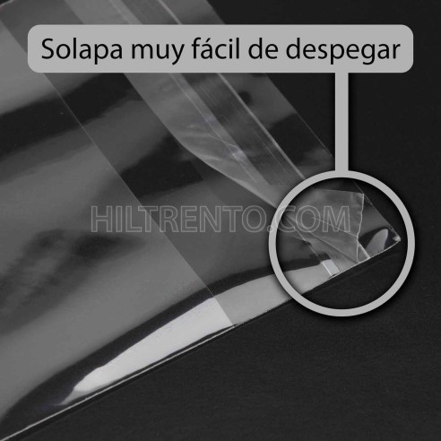Bolsa transparente cierre adhesivo 25x35 cm -...