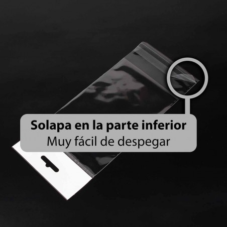 Bolsa cierre adhesivo y taladro europeo 8,5x14 cm - pack 1000 uds