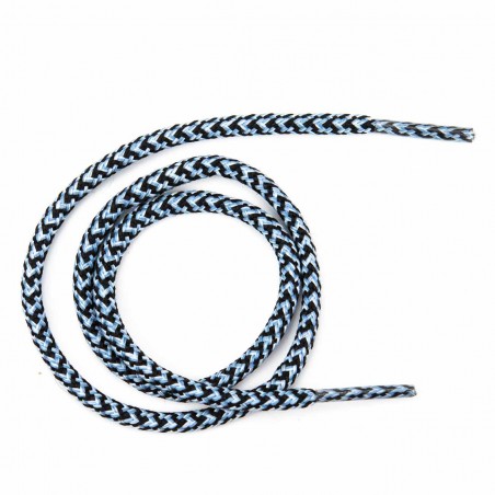 Cordón redondo fantasía color azul-negro con terminales ref.734-2 poliéster 4 mm (largo de 50 a 180 cm) - pack 144 uds