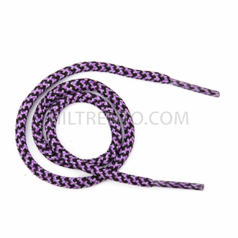 Cordón redondo fantasía color lila-negro con...