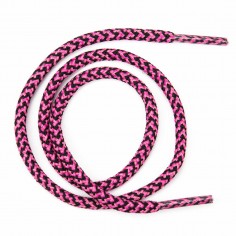 Cordón redondo fantasía color fucsia-negro con terminales...