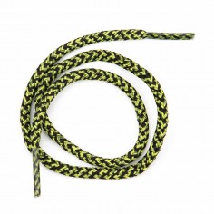 Cordón redondo fantasía color verde-negro con terminales...