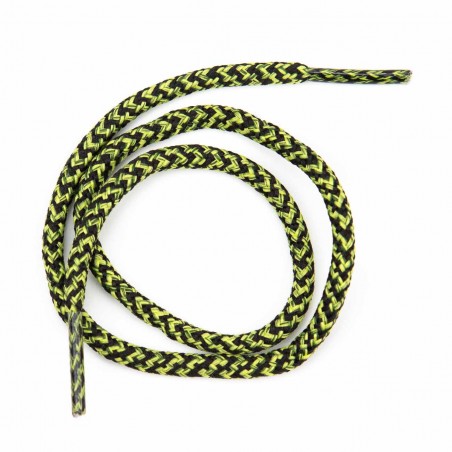 Cordón redondo fantasía color verde-negro con terminales ref.734-5 poliéster 4 mm (largo de 50 a 180 cm) - pack 144 uds