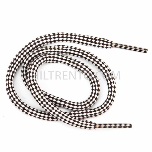 Cordón redondo fantasía color blanco-negro con...
