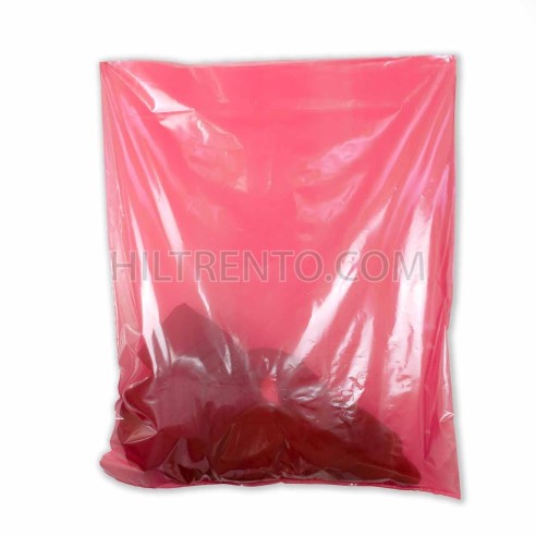 Saco plástico rojo translúcido galga 400 90x110 cm
