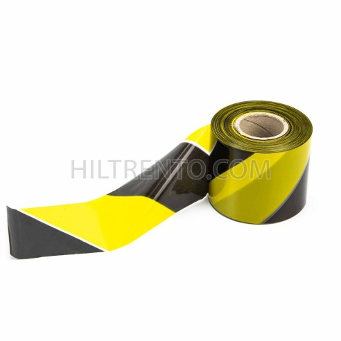 Cinta señalización y balizamiento no adhesiva negro amarillo