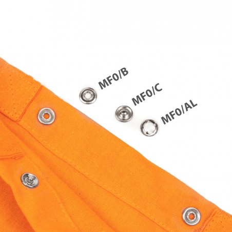 Arandela MF0/AL Broches de presión (corchetes, snaps) 9.5 mm Latón níquel - Caja 2500 uds