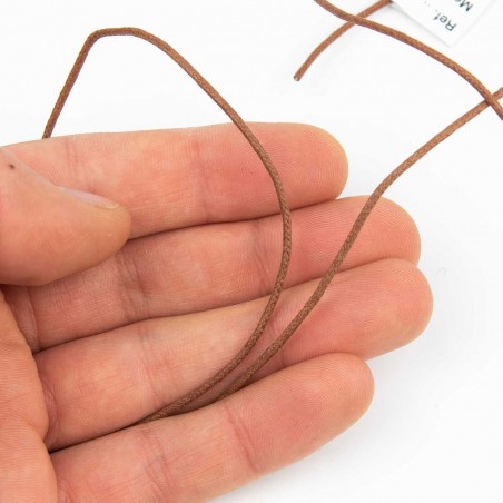 Cordón redondo fino ref.570 encerado algodón 1.5 mm - Rollo 100 metros