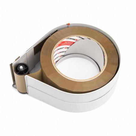 Precintadora manual 50 mm metálica, dispensador tipo caracol sin mango