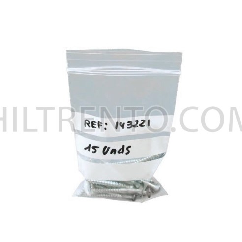 Bolsa autocierre banda escritura G160 10x15 cm