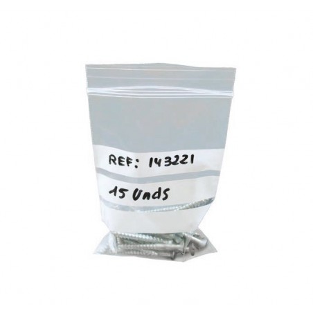 Bolsa autocierre banda escritura G160 X cm