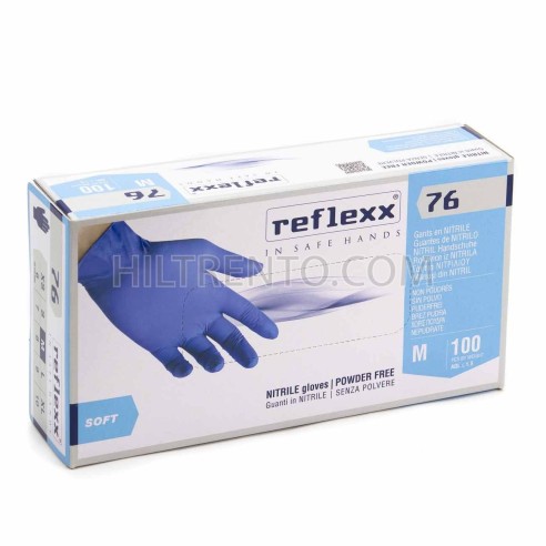 Pack 100 guantes médicos azules sin polvo, alta...