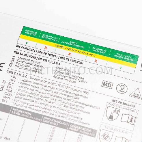 Pack 100 guantes médicos azules sin polvo, alta...