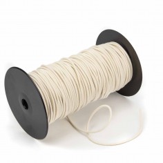 Cordón goma elástica 3 mm, redondo, algodón-caucho...